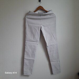 Calvin Klein stretch-fit ankle length grey patterned business casual pants